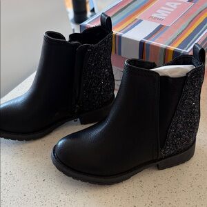 NWT MIA Kids Black Sparkle Boots